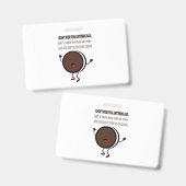 Illustration mit einem Zitat über Oreo Ausweis (Vorder- & Rückseite)
