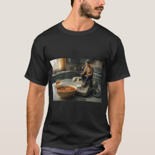 Illustration mit Hakenfang – Fisch an einem Haken T-Shirt