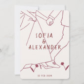 Illustration mit QR Code UAWG Wedding Einladung (Vorderseite)