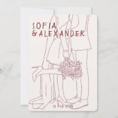 Illustration mit QR Code UAWG Wedding Einladung (Vorderseite)