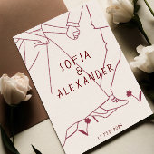 Illustration mit QR Code UAWG Wedding Einladung