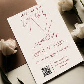 Illustration mit QR Code UAWG Wedding Einladung