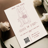 Illustration mit QR Code UAWG Wedding Einladung
