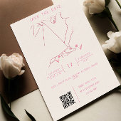 Illustration mit QR Code UAWG Wedding Einladung