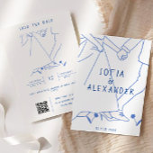 Illustration mit QR Code UAWG Wedding Einladung