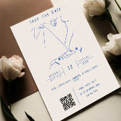 Illustration mit QR Code UAWG Wedding Einladung