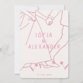 Illustration mit QR Code UAWG Wedding Einladung (Vorderseite)