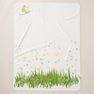 Illustration mit süßem schlafendem Mond Sherpadecke