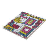 Illustration Modernes Bauhaus Geometrische Wasserf Fliese (Seite)