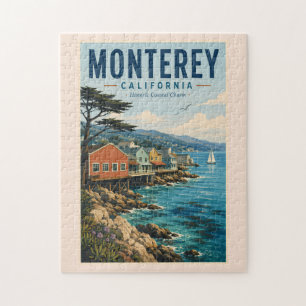 Illustration Monterey Bay Kalifornien Reise Kunst Puzzle