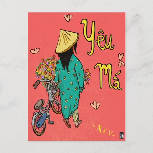 Illustration Mothers Day Gift der vietnamesischen  Postkarte (Vorderseite)