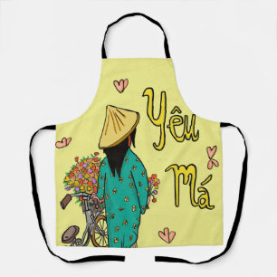 Illustration Mothers Day Gift der vietnamesischen  Schürze