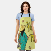 Illustration Mothers Day Gift der vietnamesischen  Schürze (Getragen)