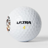 Illustration Muster süße Haushunde Golfball (Logo)