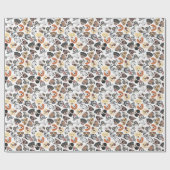 Illustration Muster süße Hunde Geschenkpapier (Flach)