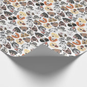 Illustration Muster süße Hunde Geschenkpapier (Ecke)