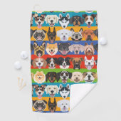 Illustration nahtlose Muster bunten Hunde Golfhandtuch (Insitu)