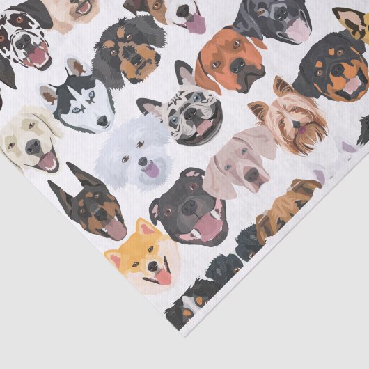 Illustration nahtlose Muster glückliche Hunde Seidenpapier (Ausschnitt)