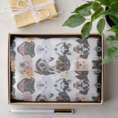 Illustration nahtlose Muster glückliche Hunde Seidenpapier (Geschenk)