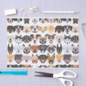 Illustration nahtlose Muster glückliche Hunde Seidenpapier (Handwerk)