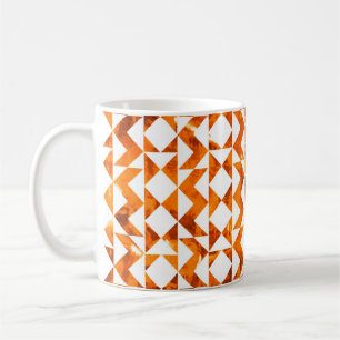 Illustration nahtloses Boho-Geometrie-Muster isoli Kaffeetasse