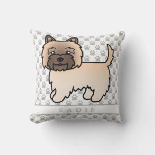 Illustration & Name eines Wheaten Cairn Terriers Kissen