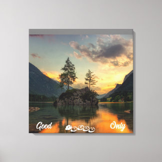 Illustration Nature Phrase Stretched Canvas Print Leinwanddruck
