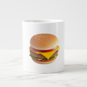 Illustration niedlicher Cheeseburger Jumbo-Tasse