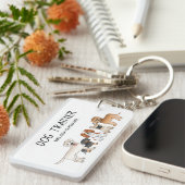 Illustration niedlicher Hunde - Hundetrainer Schlüsselanhänger (Vorderseite rechts)