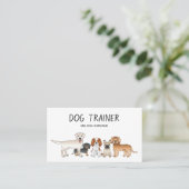Illustration niedlicher Hunde - Hundetrainer Visitenkarte (Stehend Vorderseite)