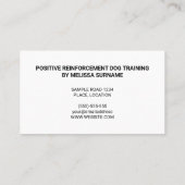 Illustration niedlicher Hunde - Hundetrainer Visitenkarte (Rückseite)