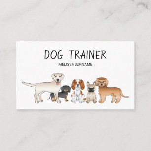 Illustration niedlicher Hunde - Hundetrainer Visitenkarte