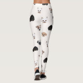 Illustration niedlicher Hunde Leggings (Rückseite)