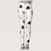 Illustration niedlicher Hunde Leggings (Vorderseite)