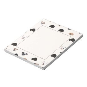 Illustration niedlicher Hunde Notizblock