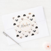 Illustration niedlicher Hunde Quadratischer Aufkleber (Umschlag)