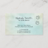 Illustration niedlicher Katzen, Hunde und Kaninche Visitenkarte (Rückseite)