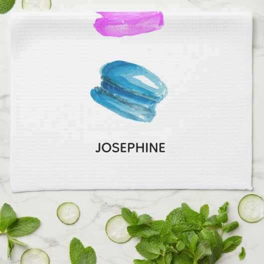 Illustration niedlicher Macarons Geschirrtuch (Gefaltet)