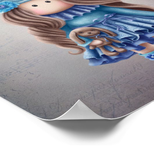 Illustration niedlicher Puppen Poster (Ecke)