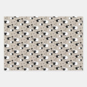 Illustration Niedlicher Schwarzweiß-Schafe Geschenkpapier Set (Vorderseite 3)