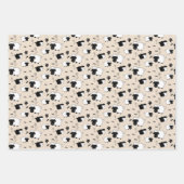 Illustration Niedlicher Schwarzweiß-Schafe Geschenkpapier Set (Vorderseite 2)