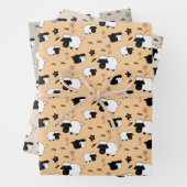 Illustration Niedlicher Schwarzweiß-Schafe Geschenkpapier Set (Beispiel)