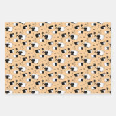 Illustration Niedlicher Schwarzweiß-Schafe Geschenkpapier Set (Vorderseite)