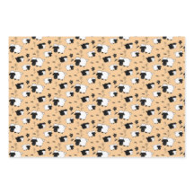 Illustration Niedlicher Schwarzweiß-Schafe