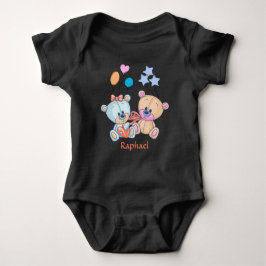 Illustration niedlicher Teddybären und Balloons Baby Strampler