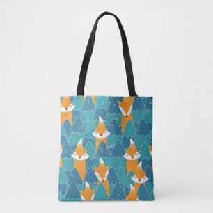 Illustration niedlicher Vintager Füchse Tasche
