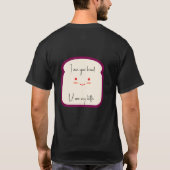 Illustration niedliches Brot und Butter T-Shirt (Rückseite)