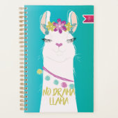 Illustration No Drama Llama Monogram Planer (Vorderseite)