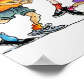 Illustration of a group of children including a poster (Ecke)