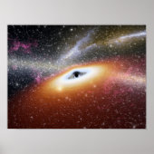 Illustration of a supermassive black hole poster (Vorne)